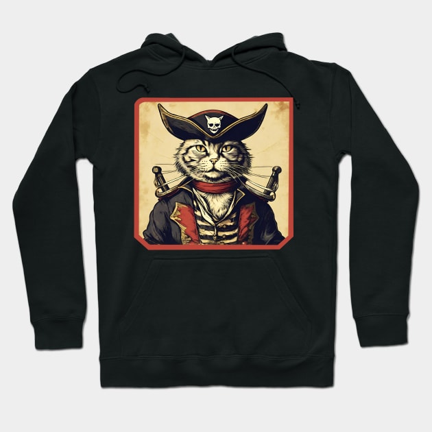 Cat pirate Hoodie by Ilustradamus
